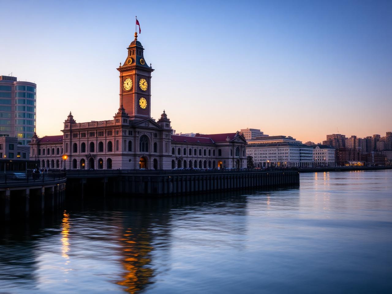 The Ferry Building at sunrise