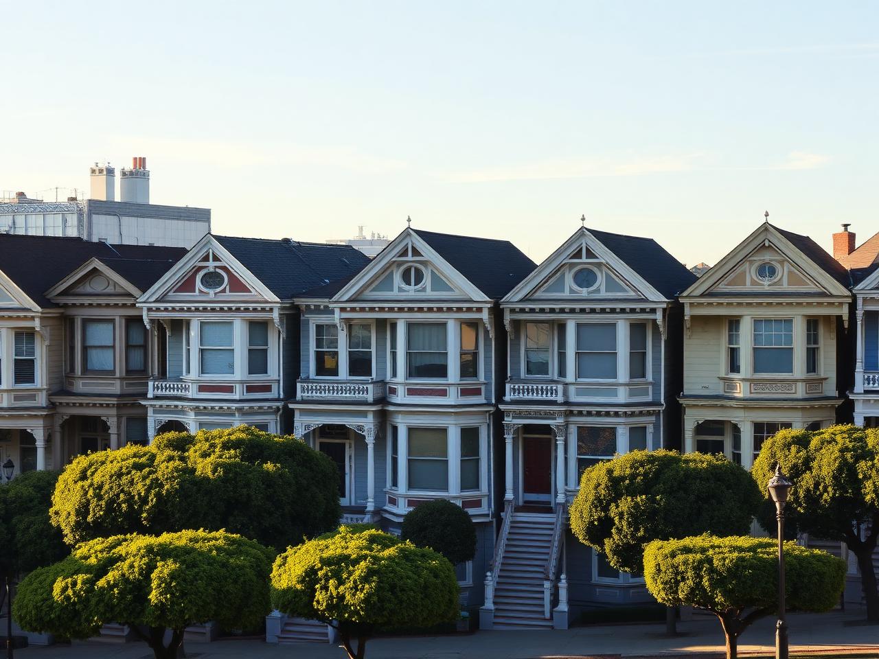 San Francisco Victorian homes on Alamo Square